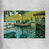 Classic wall art and canvas print of La Grenouillere Claude Monet on a rolled print