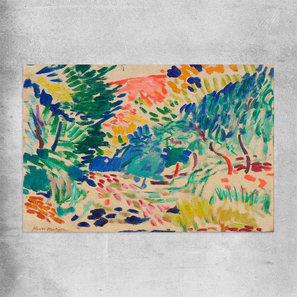 Classic wall art and canvas print of Landscape at Collioure Henri Matisse on a rolled print