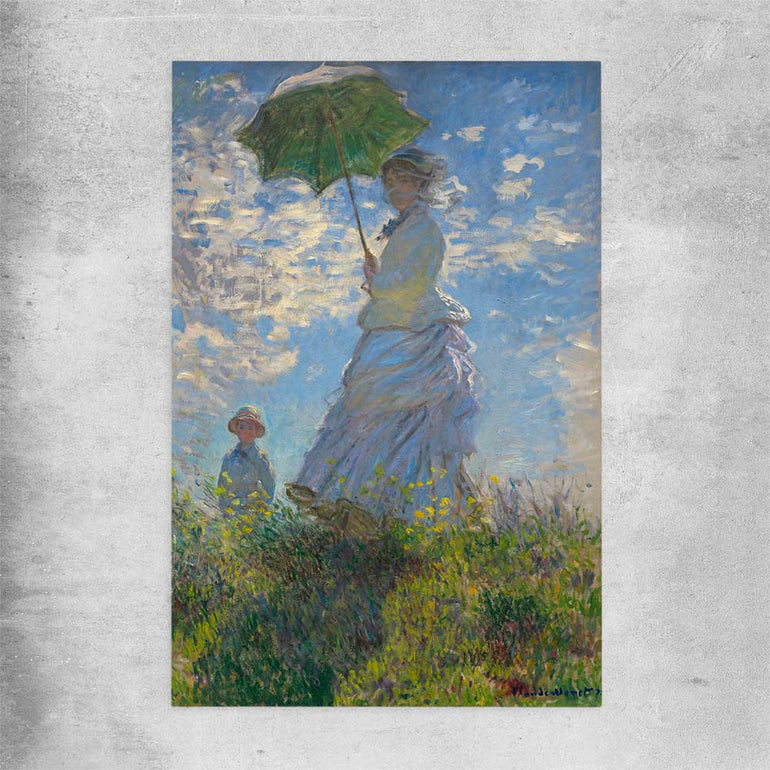 Classic wall art and canvas print of Madame Monet Claude Monet on a rolled print