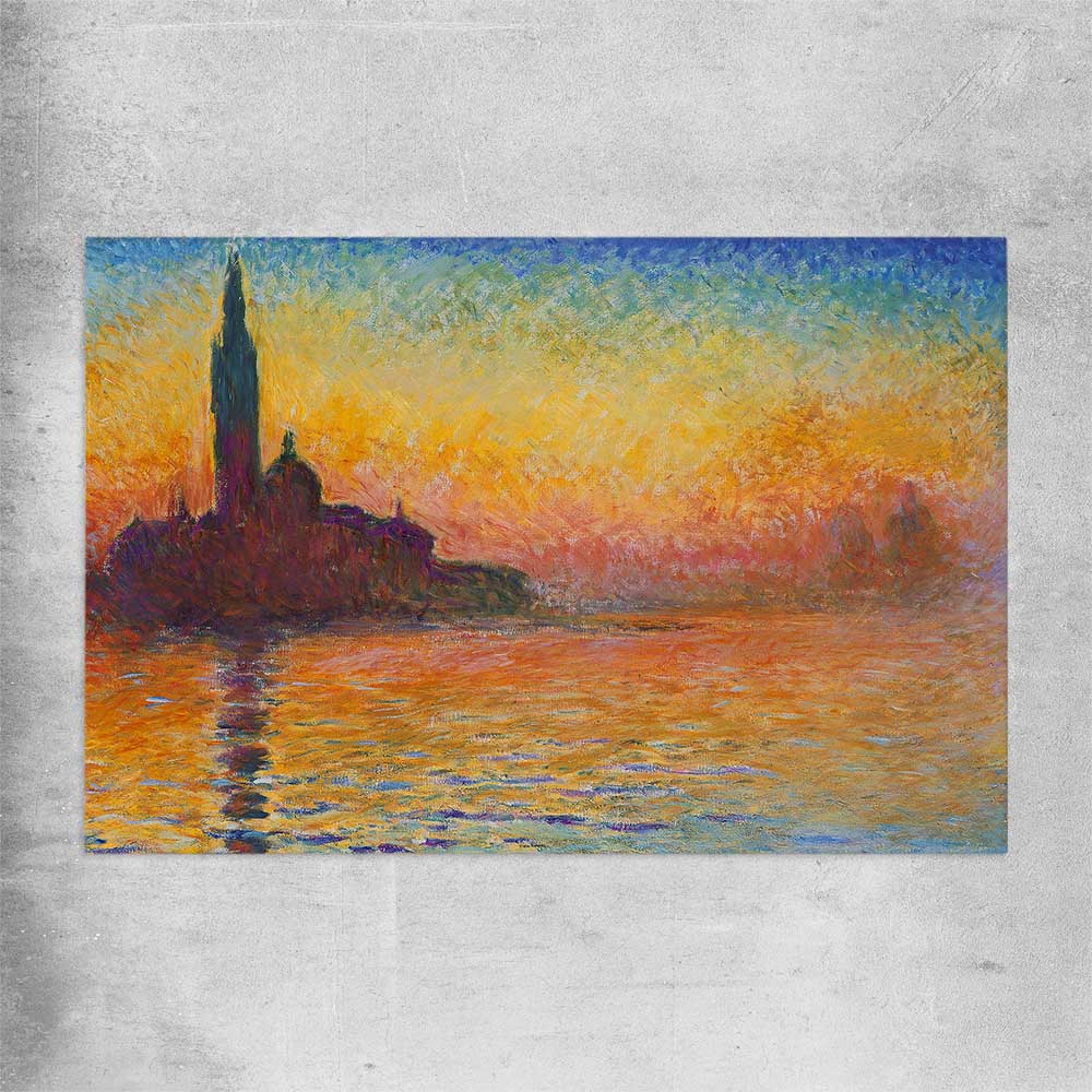 Classic wall art and canvas print of San Giorgio Claude Monet on a rolled print