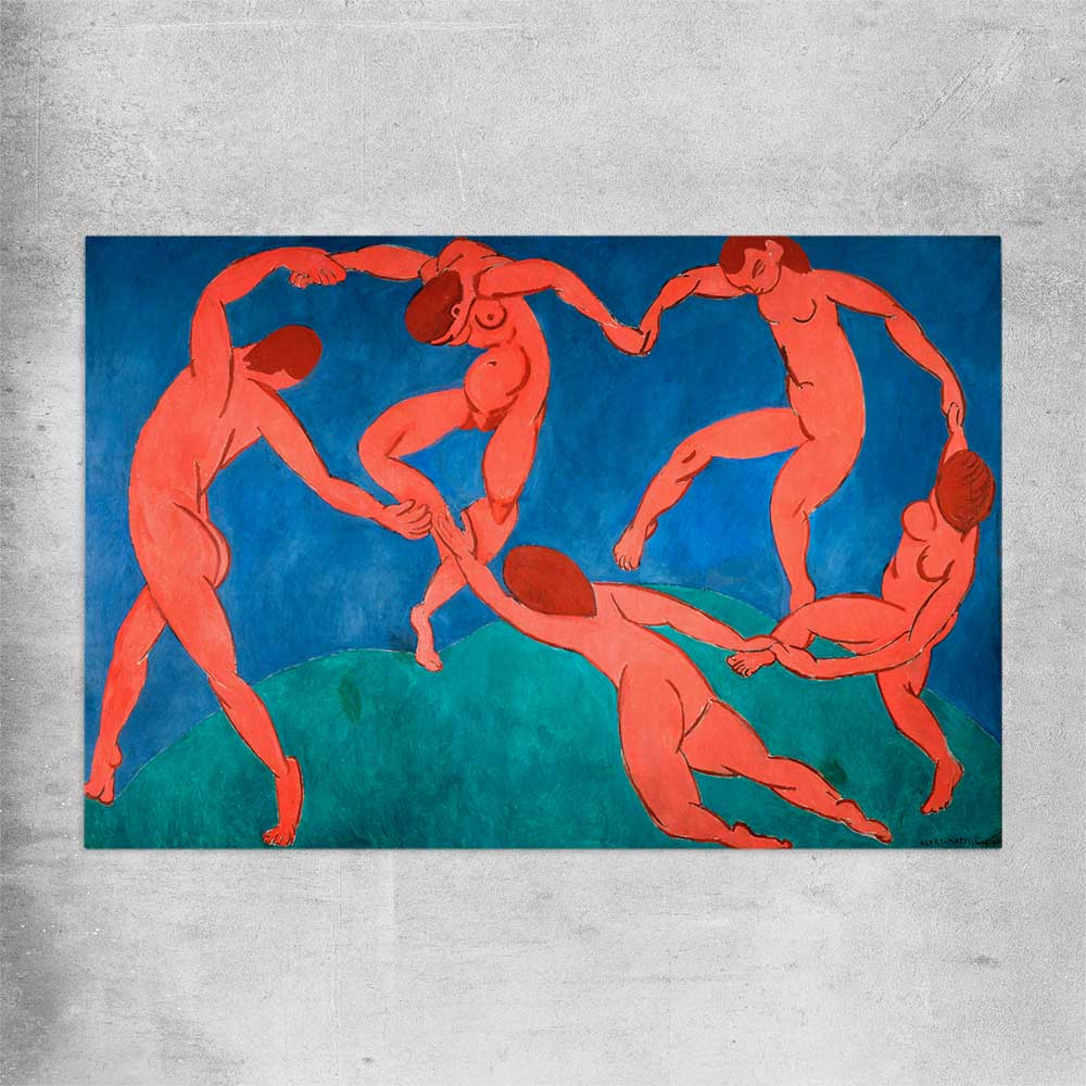 Classic wall art and canvas print of The Dance Henri Matisse on a rolled print