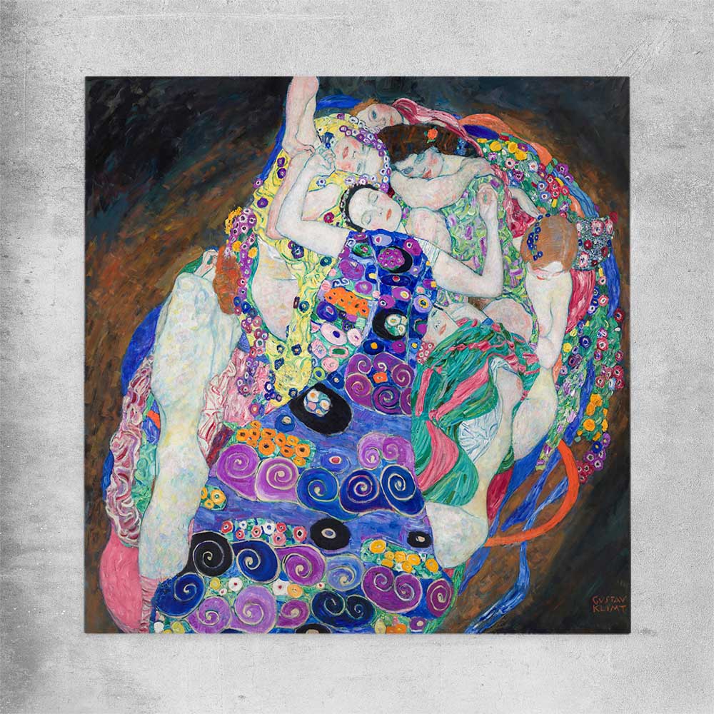 Classic wall art and canvas print of The Virgin Gustav Klimt on a rolled print