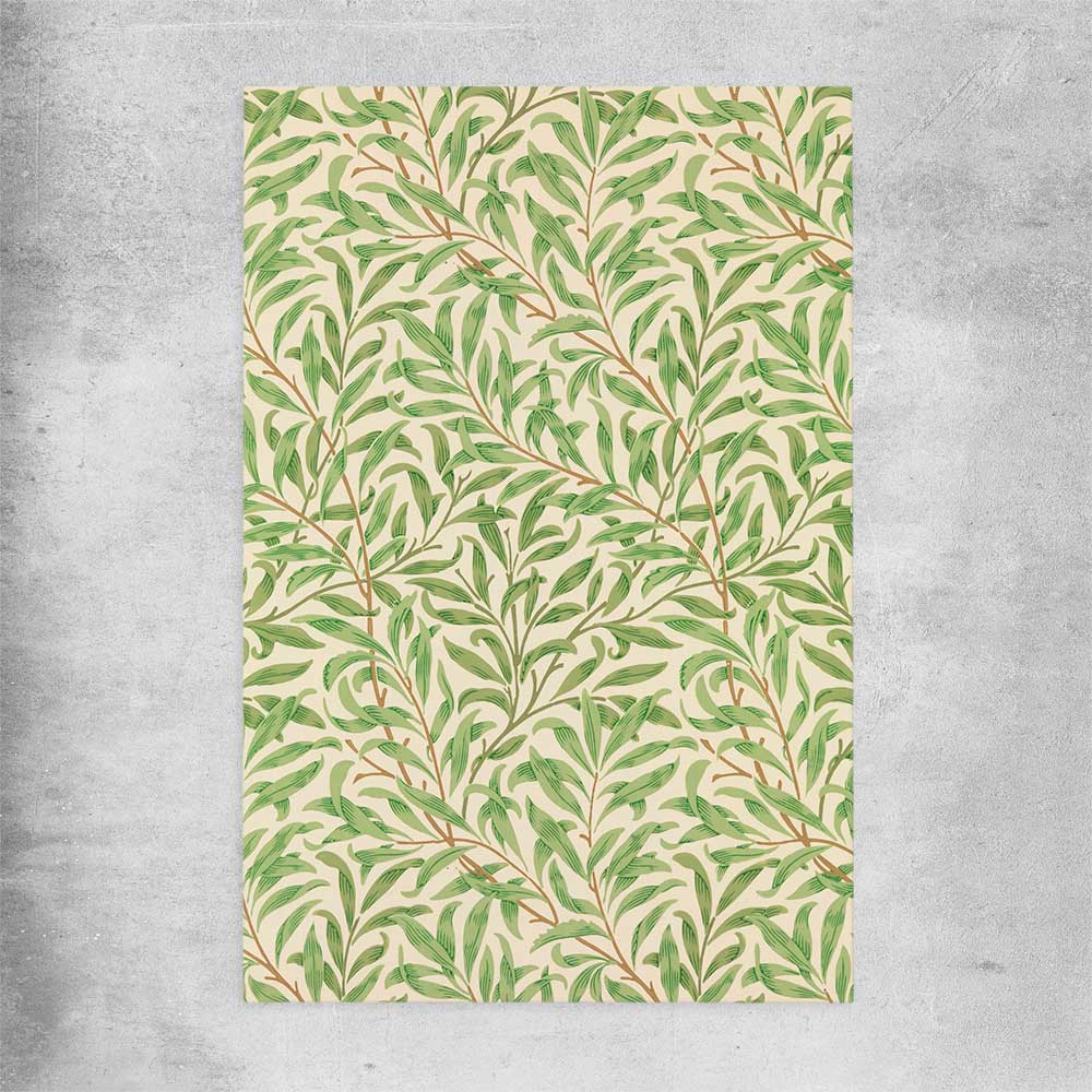 Classic wall art and canvas print of Willow Bough William Morris on a rolled print
