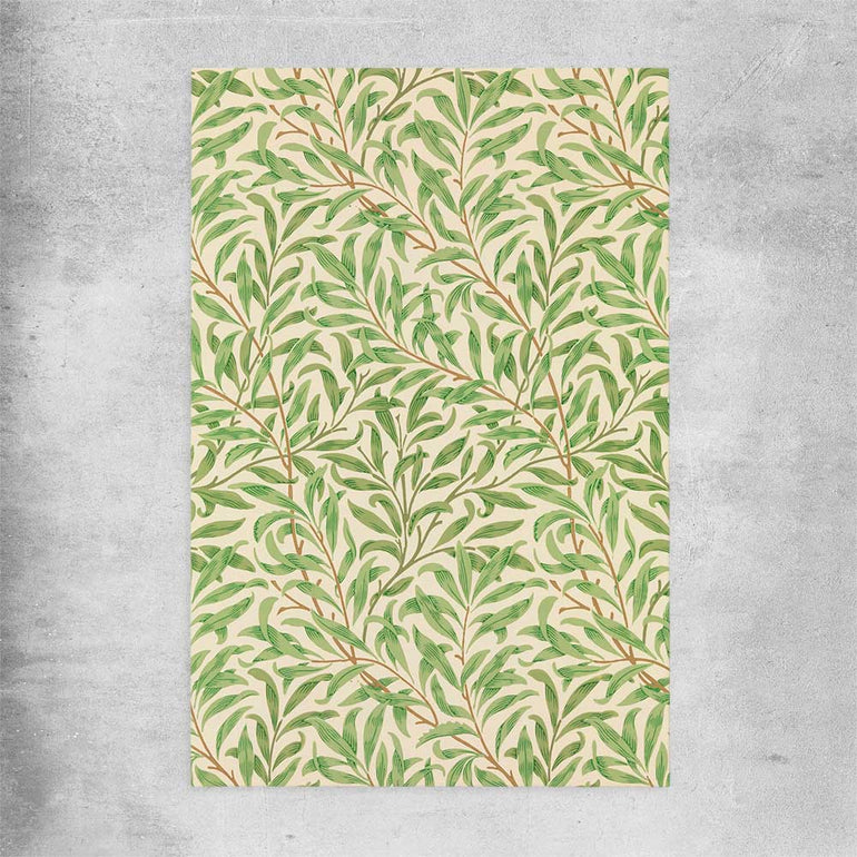 Classic wall art and canvas print of Willow Bough William Morris on a rolled print