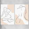 Beige Comfort Pair rolled print - part of our high quality fashion canvas wall art and prints collection