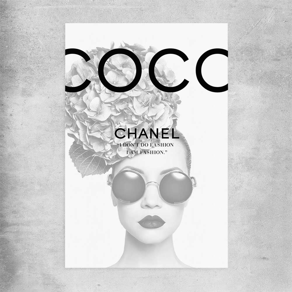 Coco Hydrangea rolled print - part of our high quality fashion canvas wall art and prints collection