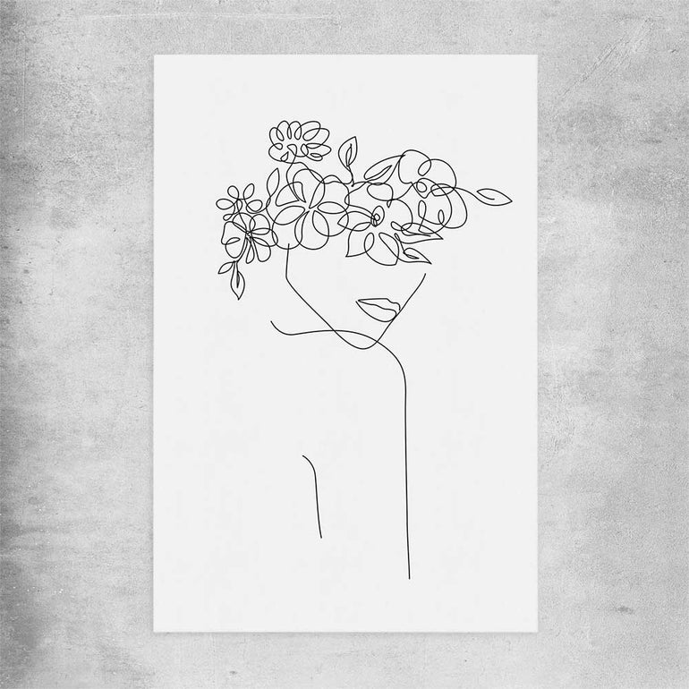 Floral Beauty One rolled print - part of our high quality fashion canvas wall art and prints collection