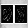 Gentle Hold Pair rolled print - part of our high quality fashion canvas wall art and prints collection