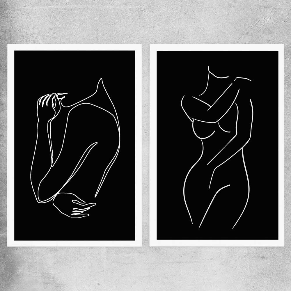 Gentle Hold Pair rolled print - part of our high quality fashion canvas wall art and prints collection