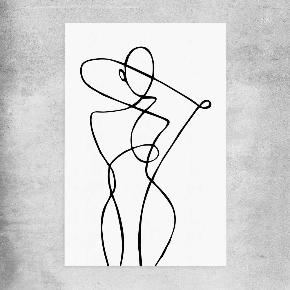 Minimalist Pose rolled print - part of our high quality fashion canvas wall art and prints collection