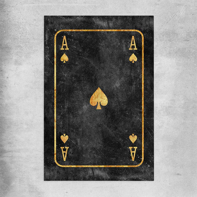 Ace of Spades rolled print - part of our high quality fashion canvas wall art and prints collection