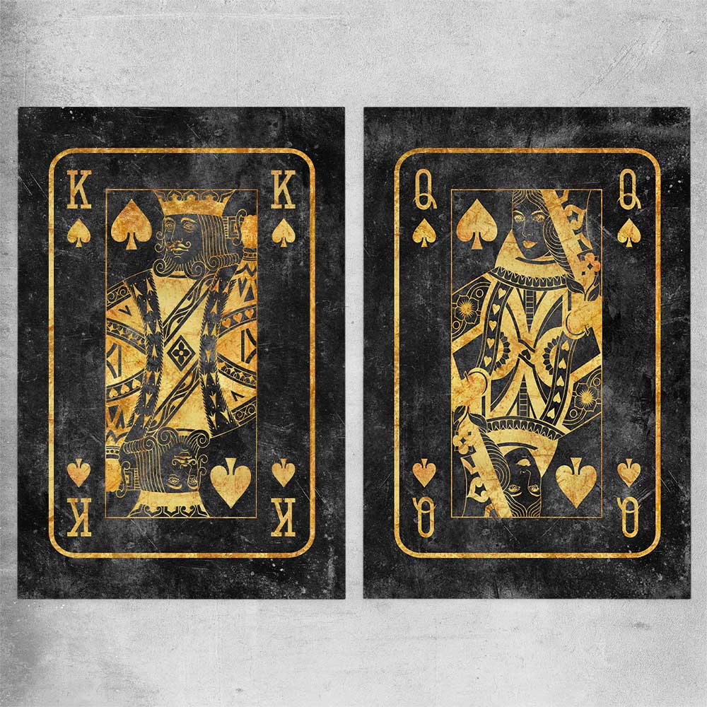 Inspirational wall art print of King of Spades Pair on a rolled print