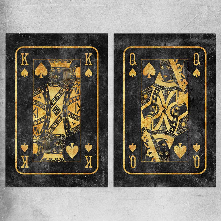 Inspirational wall art print of King of Spades Pair on a rolled print