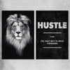 Inspirational wall art print of Lion Gaze Pair on a rolled print