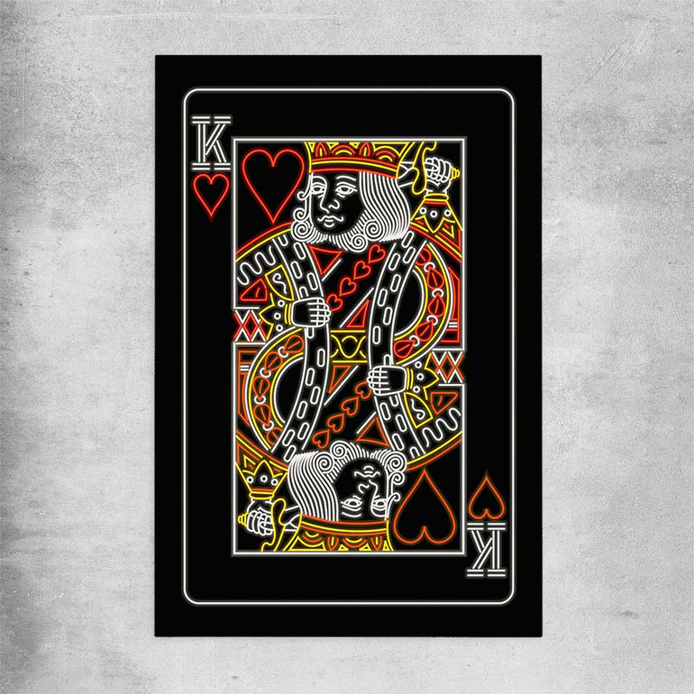 Neon King rolled print - part of our high quality fashion canvas wall art and prints collection