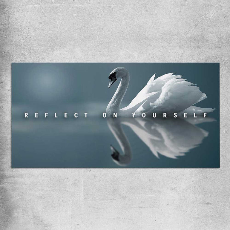 Reflect On Yourself rolled print - part of our high quality fashion canvas wall art and prints collection