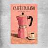 Caffe Italiano rolled print is a colourful and stylish canvas wall art and print suited for the kitchen area
