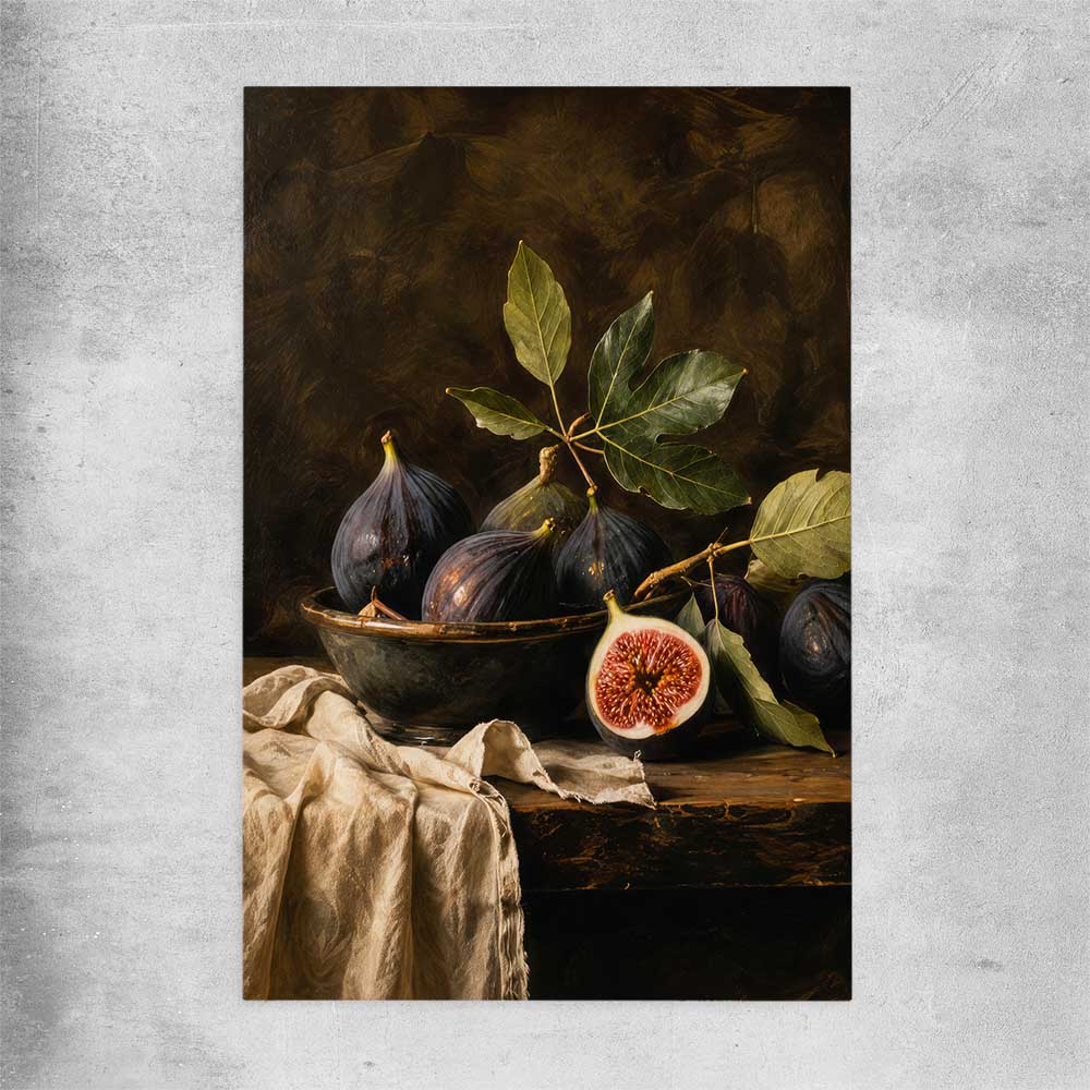 Midnight Harvest rolled print is a colourful and stylish canvas wall art and print suited for the kitchen area