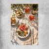 Rose and Olives rolled print is a colourful and stylish canvas wall art and print suited for the kitchen area