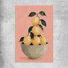 Sicilian Lemons rolled print is a colourful and stylish canvas wall art and print suited for the kitchen area