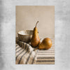 Tuscan Pears rolled print is a colourful and stylish canvas wall art and print suited for the kitchen area