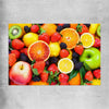 Vibrant Fruit Medley rolled print is a colourful and stylish canvas wall art and print suited for the kitchen area