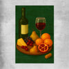 Wine at Dusk One rolled print is a colourful and stylish canvas wall art and print suited for the kitchen area
