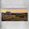 Floral print of Craigs Hut at Sunset on a rolled print