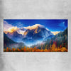Floral print of Julian Alps Triglav Peak on a rolled print