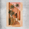 Floral print of Palm House on a rolled print