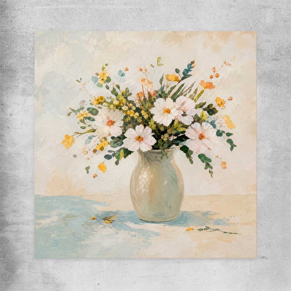 Floral print of Wildflower Market on a rolled print