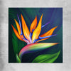 Floral print of Bird of Paradise Illustration on a rolled print