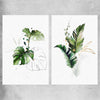 Floral print of Botanic Gold Pair on a rolled print
