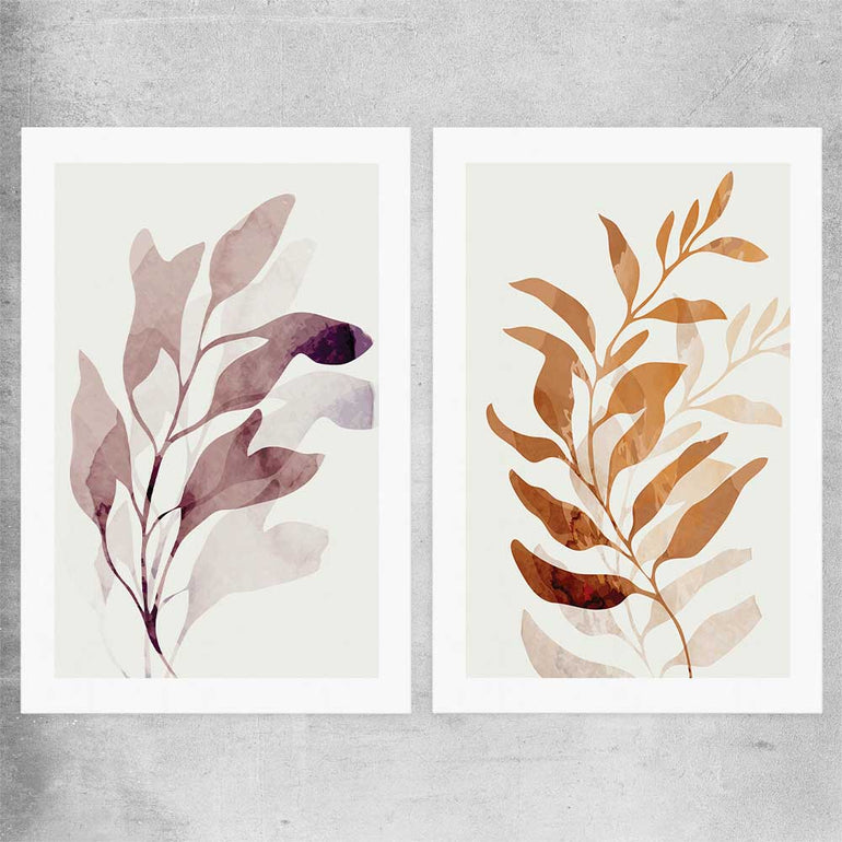 Floral print of Floral Texture Pair on a rolled print