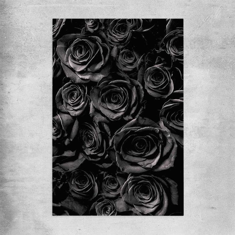 Floral print of Hidden Roses on a rolled print