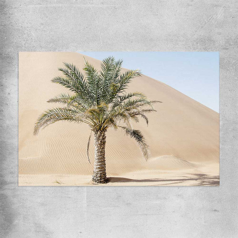 Floral print of Liwa Dunes on a rolled print