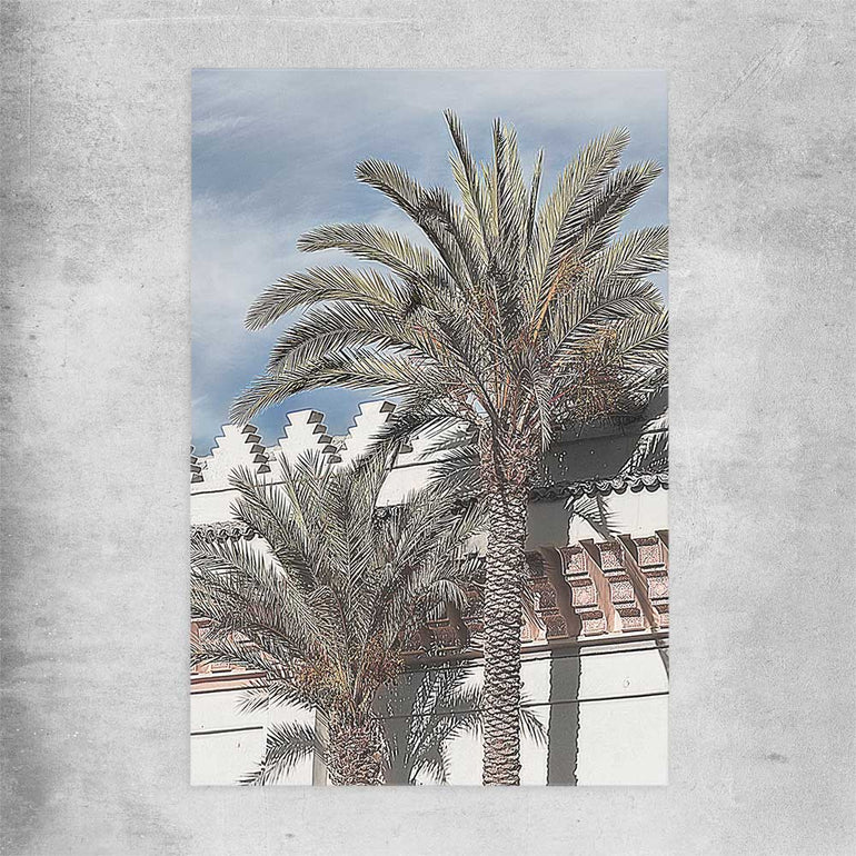 Floral print of Marrakesh Palms on a rolled print