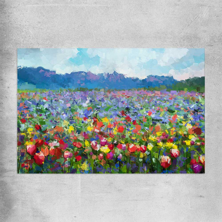 Floral print of Spring Blossom on a rolled print