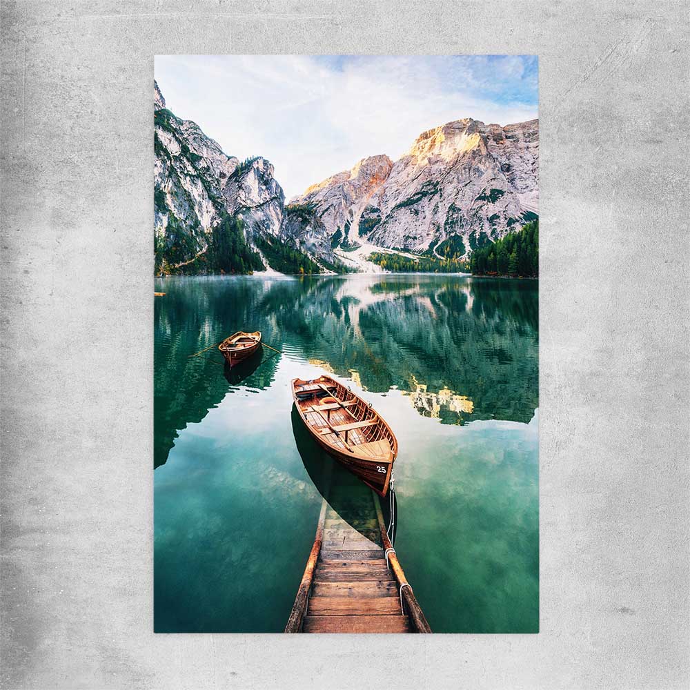 Floral print of Tranquil Lake on a rolled print