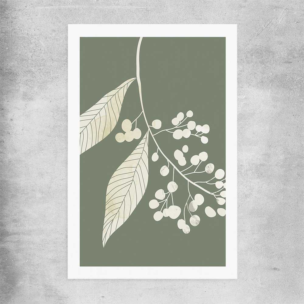 Floral print of Vintage Floral One on a rolled print