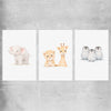 Little Animals Set rolled print is a nursery canvas wall art and print suited for childrens nursery area