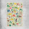 Tropical Alphabet Light rolled print is a nursery canvas wall art and print suited for childrens nursery area