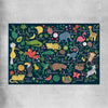 Tropical Alphabet rolled print is a nursery canvas wall art and print suited for childrens nursery area