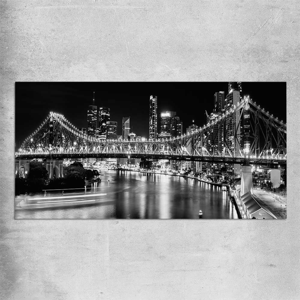 Brisbane Story Bridge rolled print is a high quality print in our city skyline, travel prints and maps collection