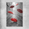 Flying Red Umbrellas rolled print is a high quality print in our city skyline, travel prints and maps collection