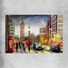 London Night Rain rolled print is a high quality print in our city skyline, travel prints and maps collection