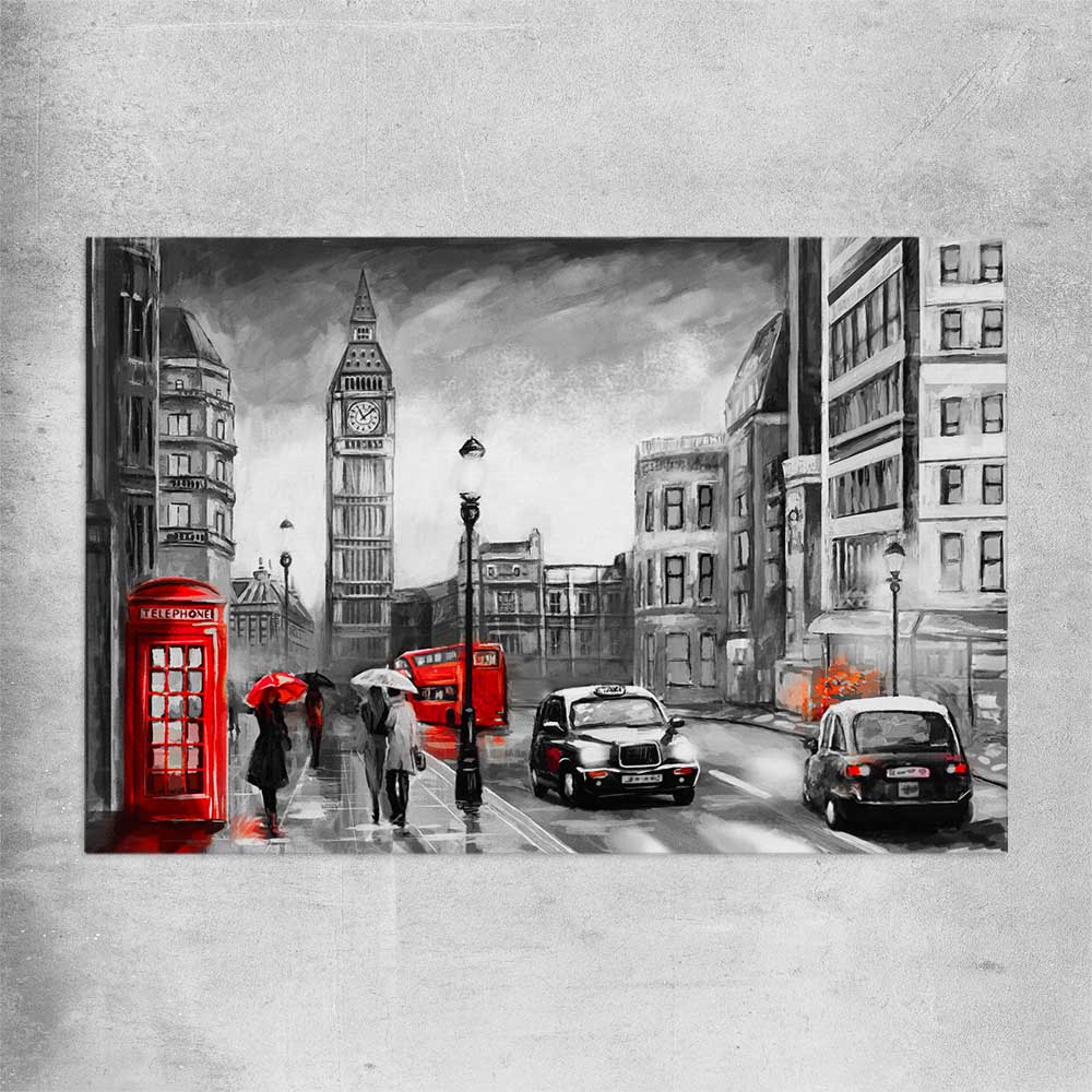 London Streetscape rolled print is a high quality print in our city skyline, travel prints and maps collection