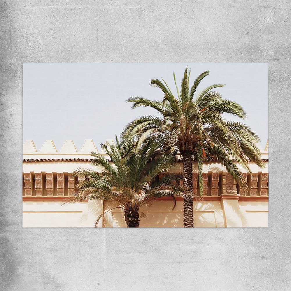 Marrakech Palm Walls rolled print is a high quality print in our city skyline, travel prints and maps collection