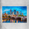 Melbourne Twilight Skyline rolled print is a high quality print in our city skyline, travel prints and maps collection