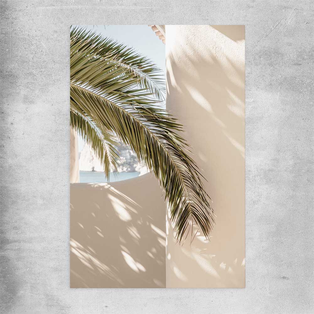 Moroccan Palm Shadow rolled print is a high quality print in our city skyline, travel prints and maps collection